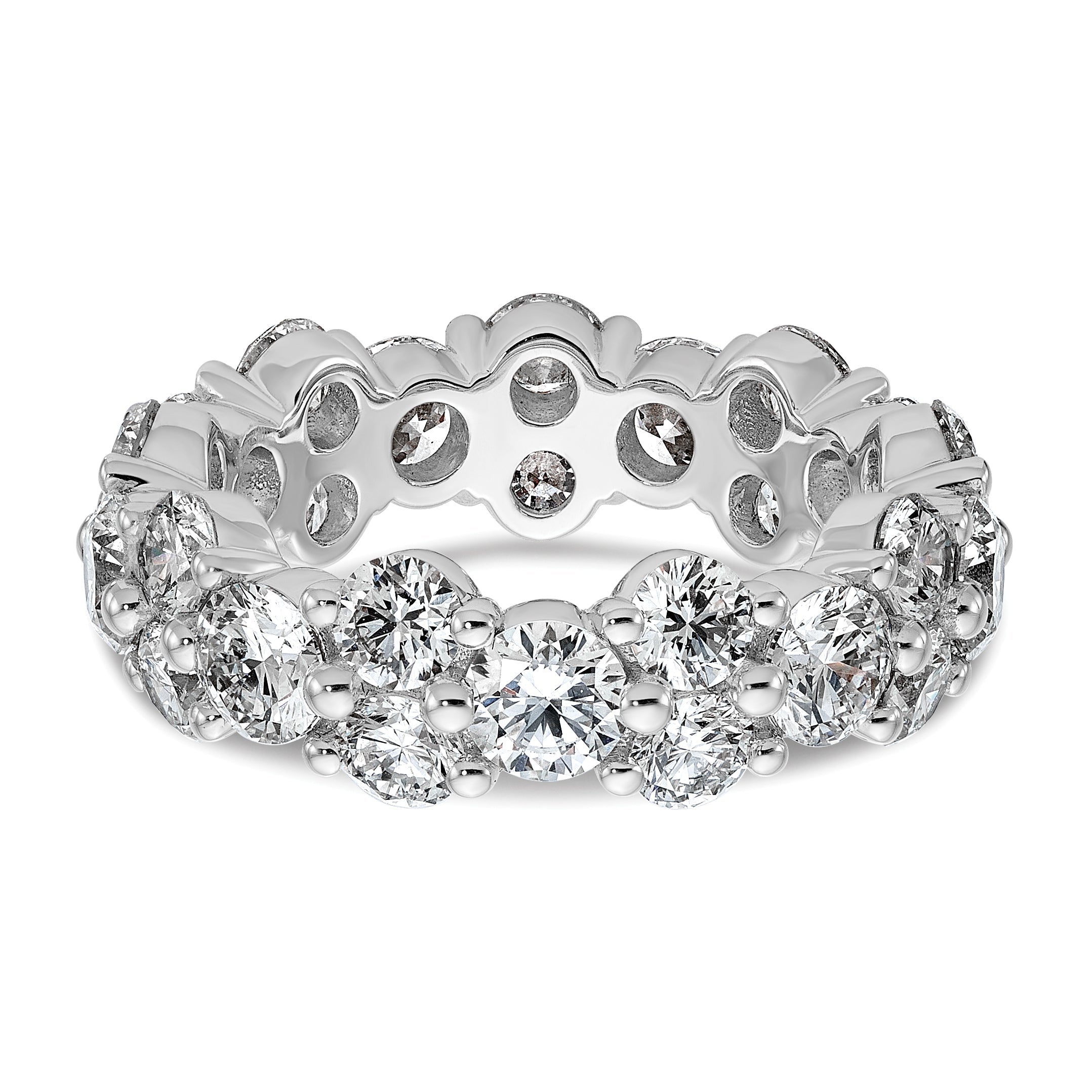 14K Weißgold True Origin Im Labor Gezüchtet Diamant Vs Def 3 1/5 Karat Größe 4 Memoire Ring