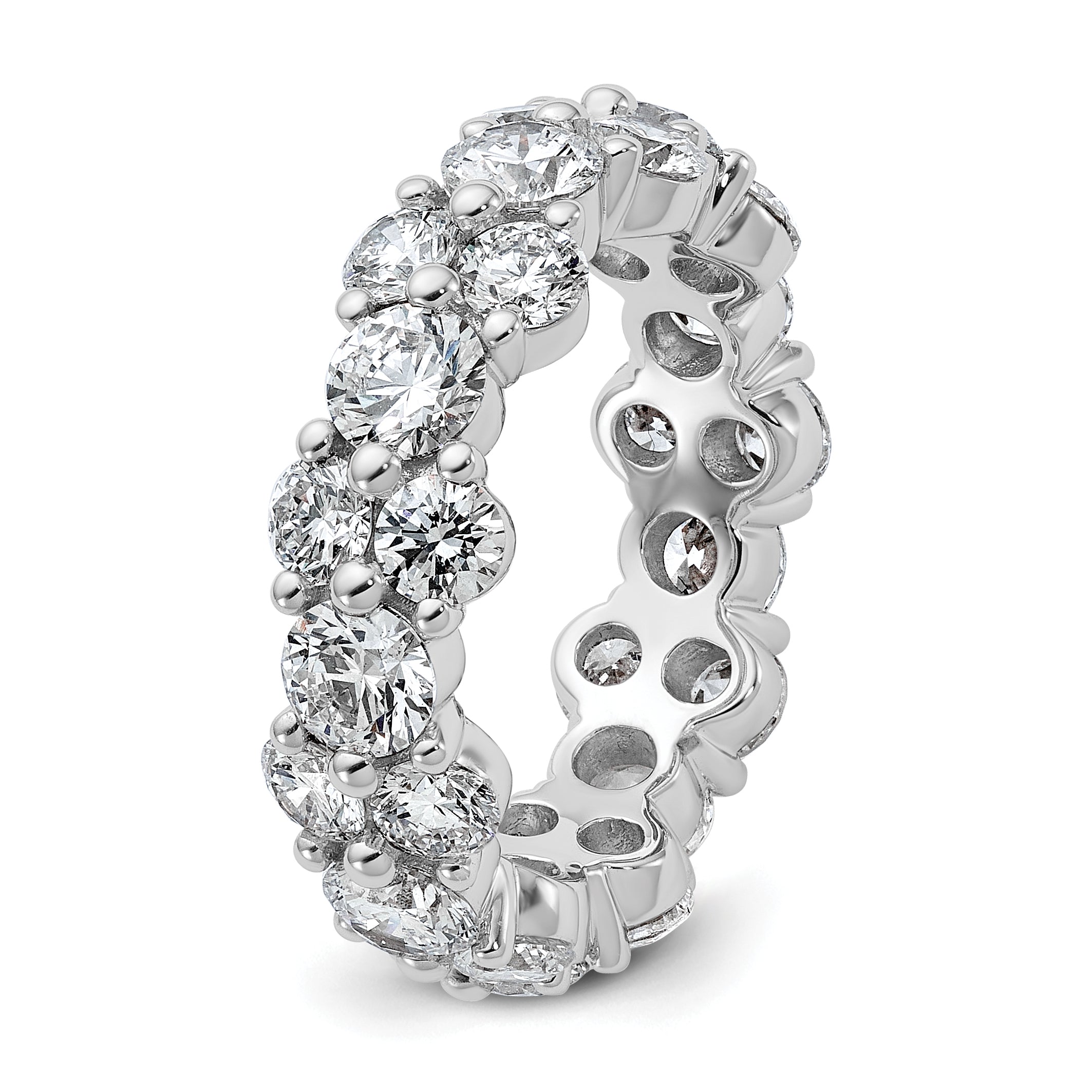 14K Weißgold True Origin Im Labor Gezüchtet Diamant Vs Def 3 1/5 Karat Größe 4 Memoire Ring
