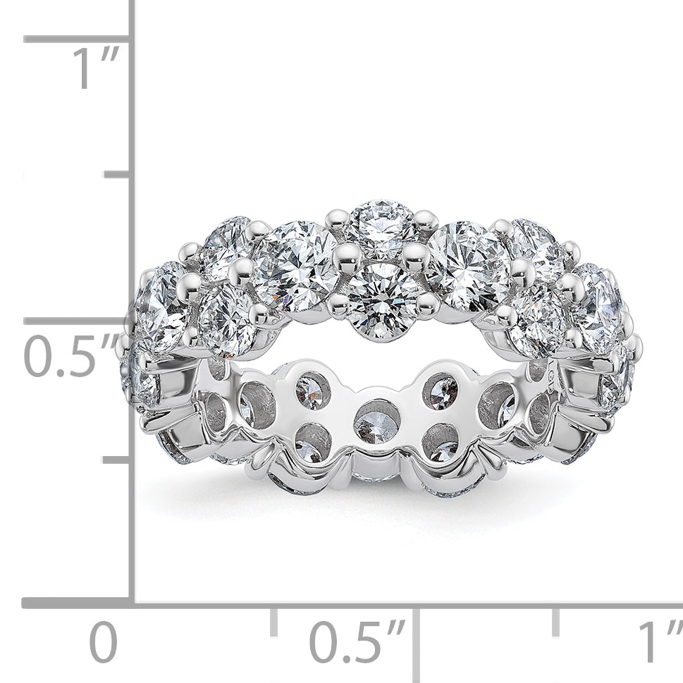 14K Weißgold True Origin Im Labor Gezüchtet Diamant Vs Def 3 1/5 Karat Größe 4 Memoire Ring