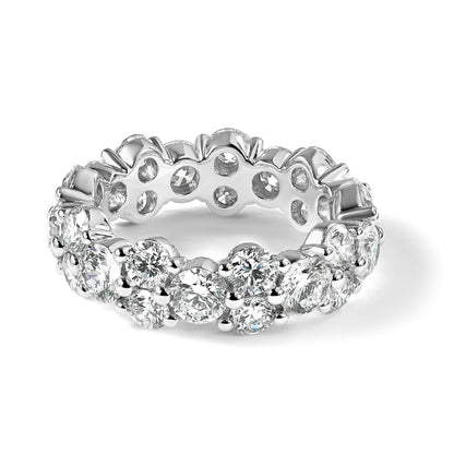 14K Weißgold True Origin Im Labor Gezüchtet Diamant Vs Def 3 1/5 Karat Größe 4 Memoire Ring
