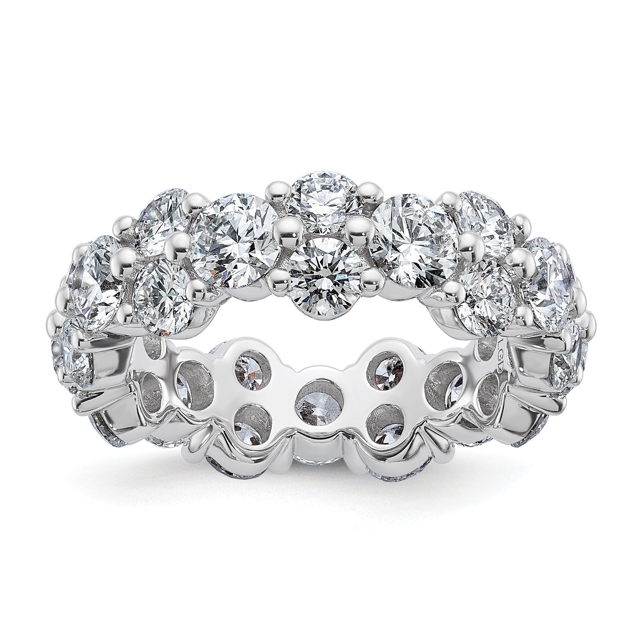 14K Weißgold True Origin Im Labor Gezüchtet Diamant Vs Def 3 1/5 Karat Größe 4 Memoire Ring