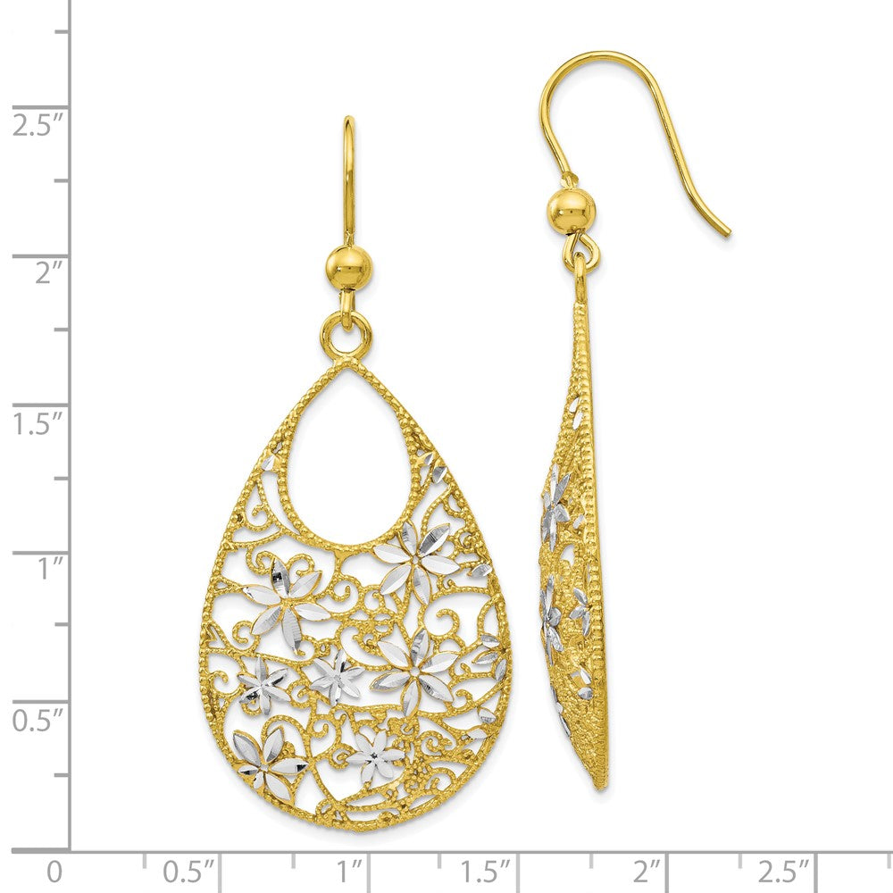 Sterlingsilber Goldfarben 18K Glanz-beschichtet Diamantiert Ohrringe