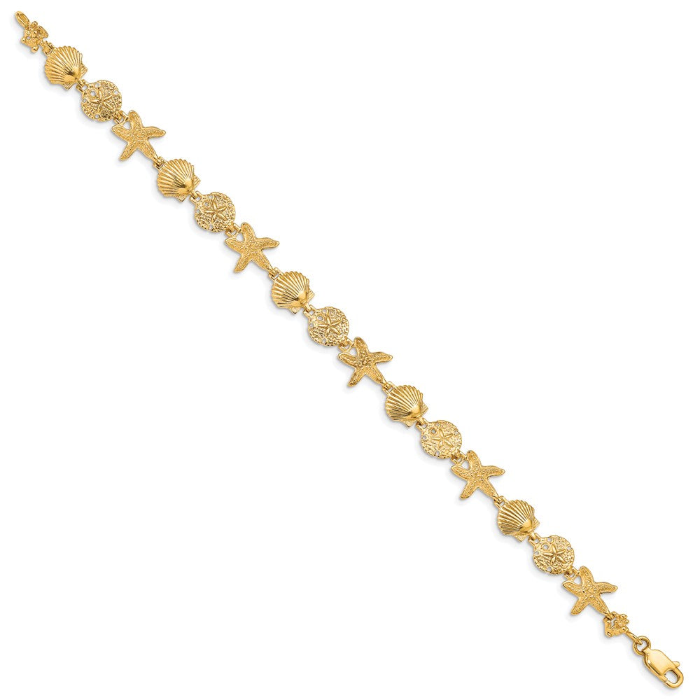 7.5 Zoll 14K Seashell Theme Armband