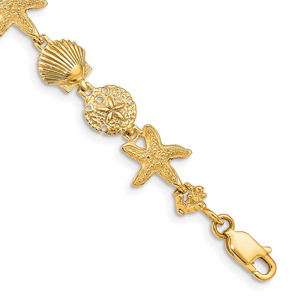 7.5 Zoll 14K Seashell Theme Armband