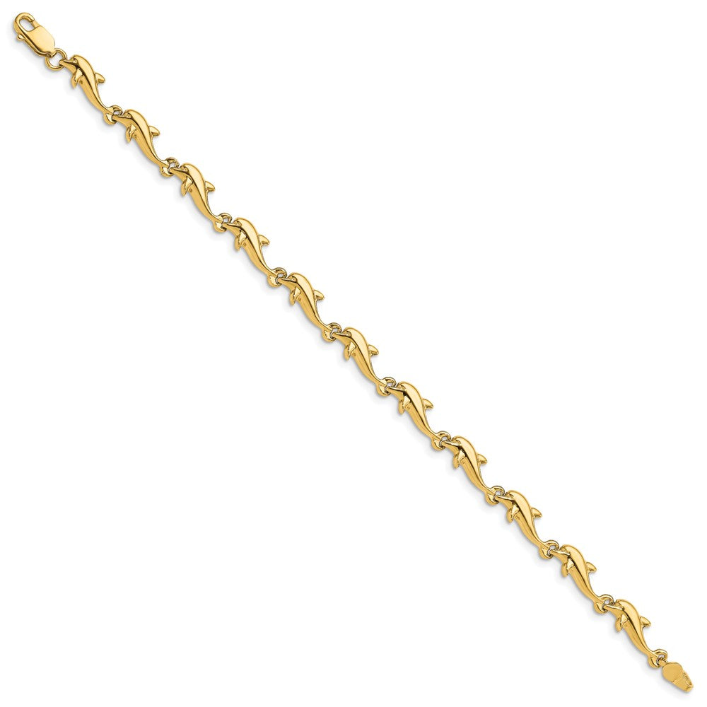 7 Zoll 14K Delfin Armband