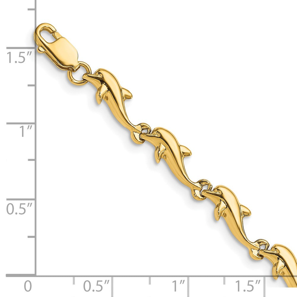 7 Zoll 14K Delfin Armband