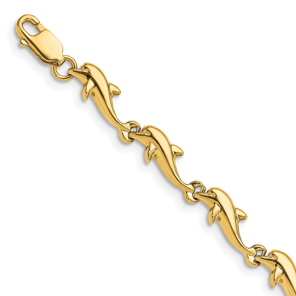 7 Zoll 14K Delfin Armband