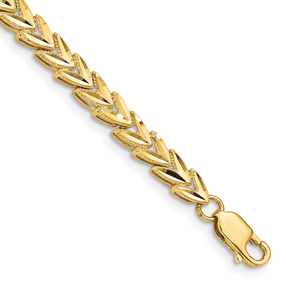 7 Zoll 14K Diamantiert Armband