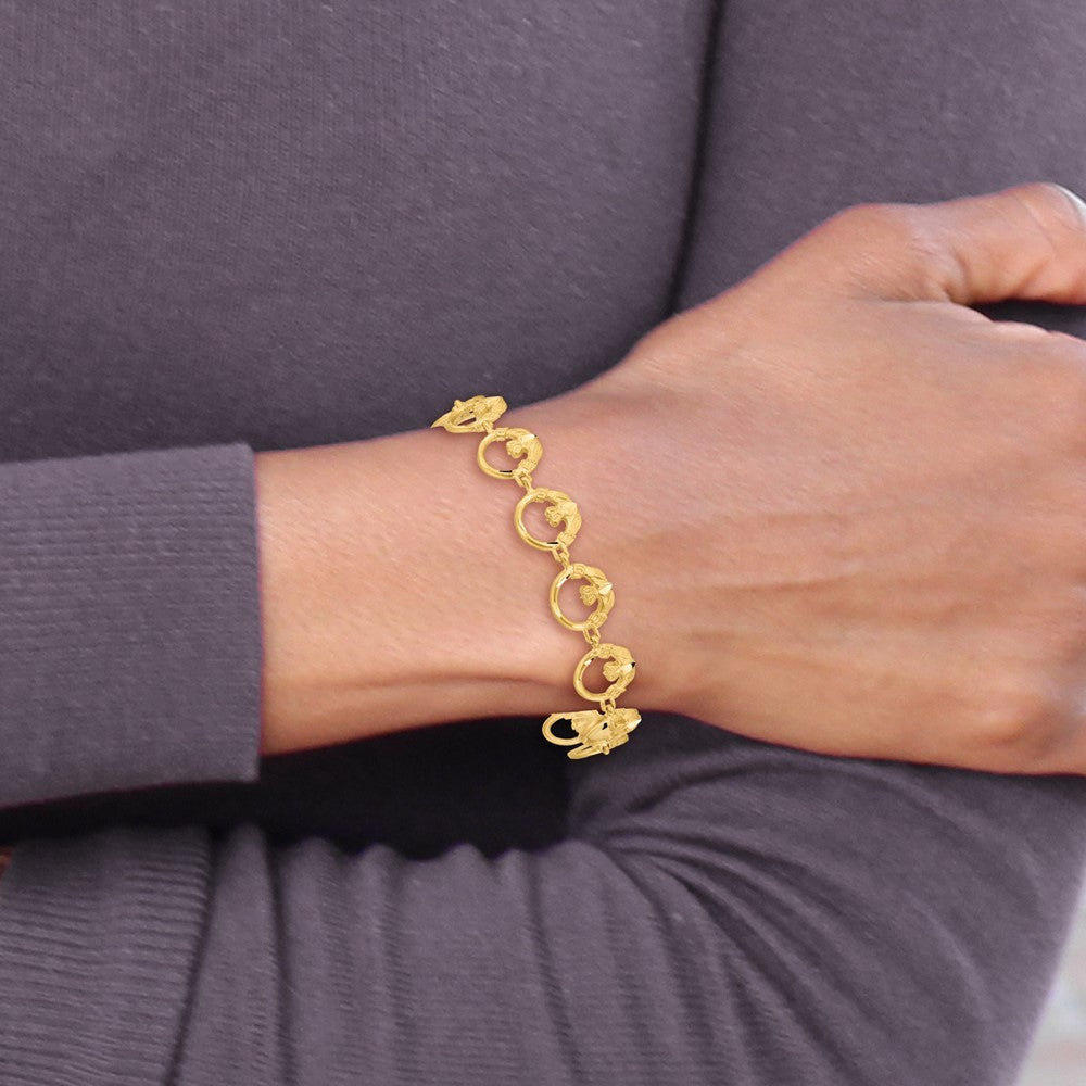7 Zoll 14K Claddagh Armband