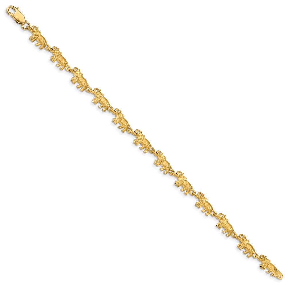 7 Zoll 14K Elefant Armband
