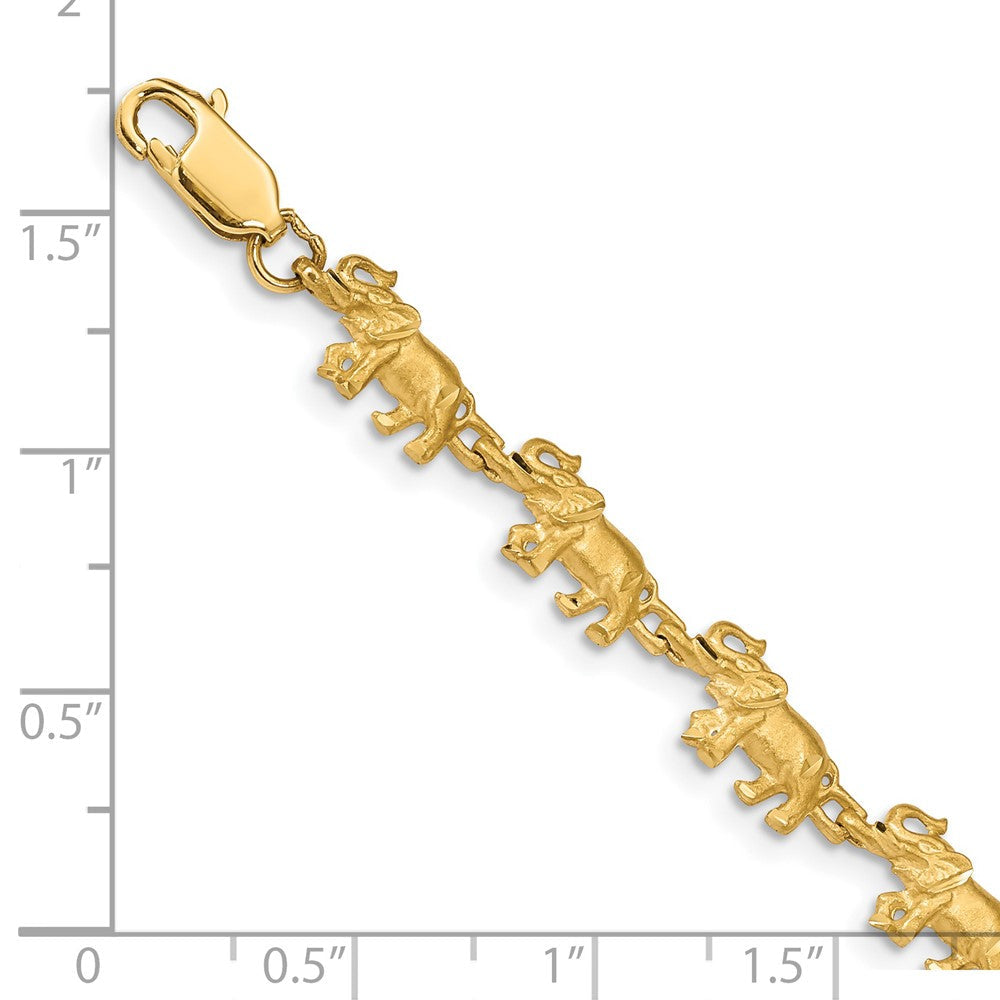 7 Zoll 14K Elefant Armband