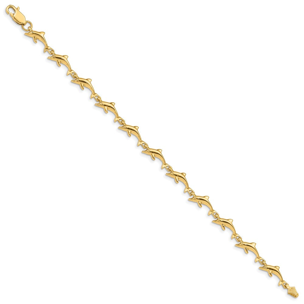 7 Zoll 14K Delfin Armband