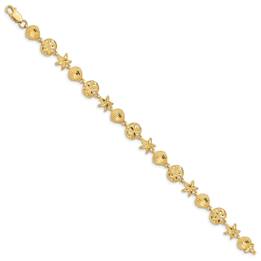 7 Zoll 14K Meer Leben Armband