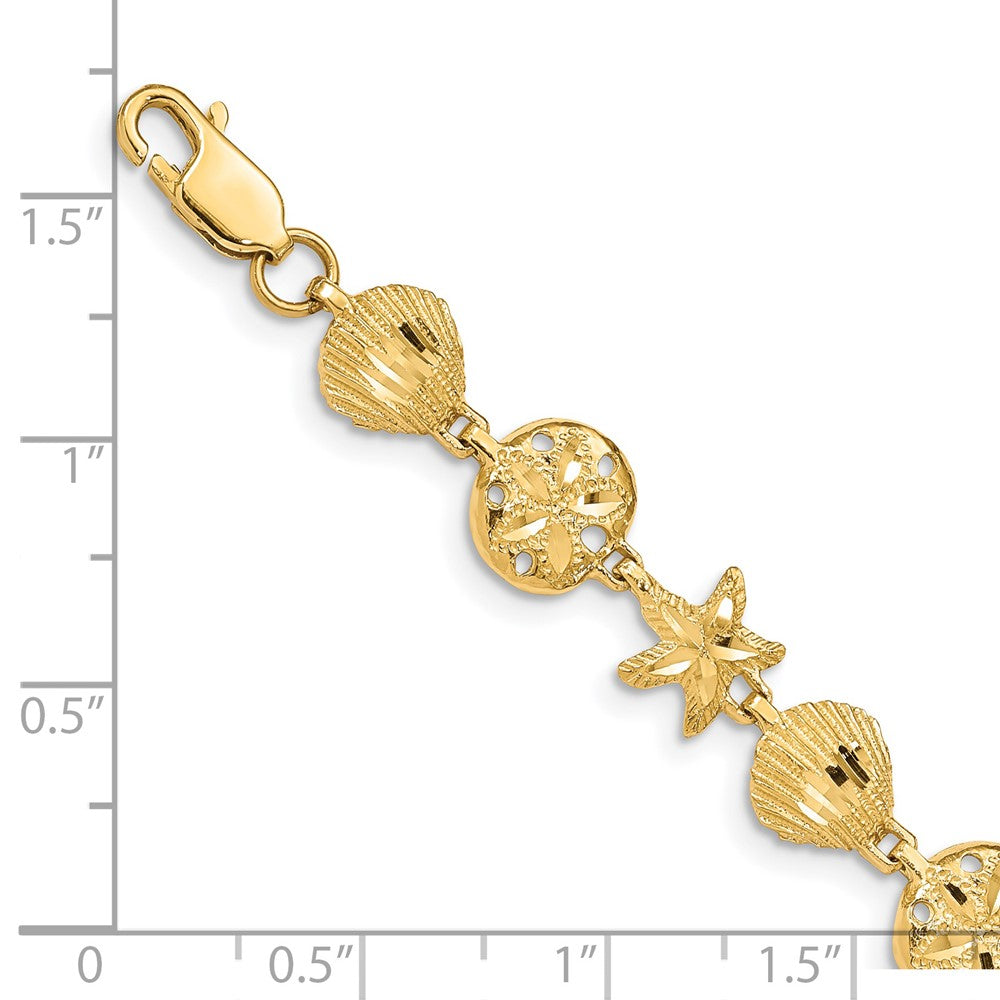 7 Zoll 14K Meer Leben Armband