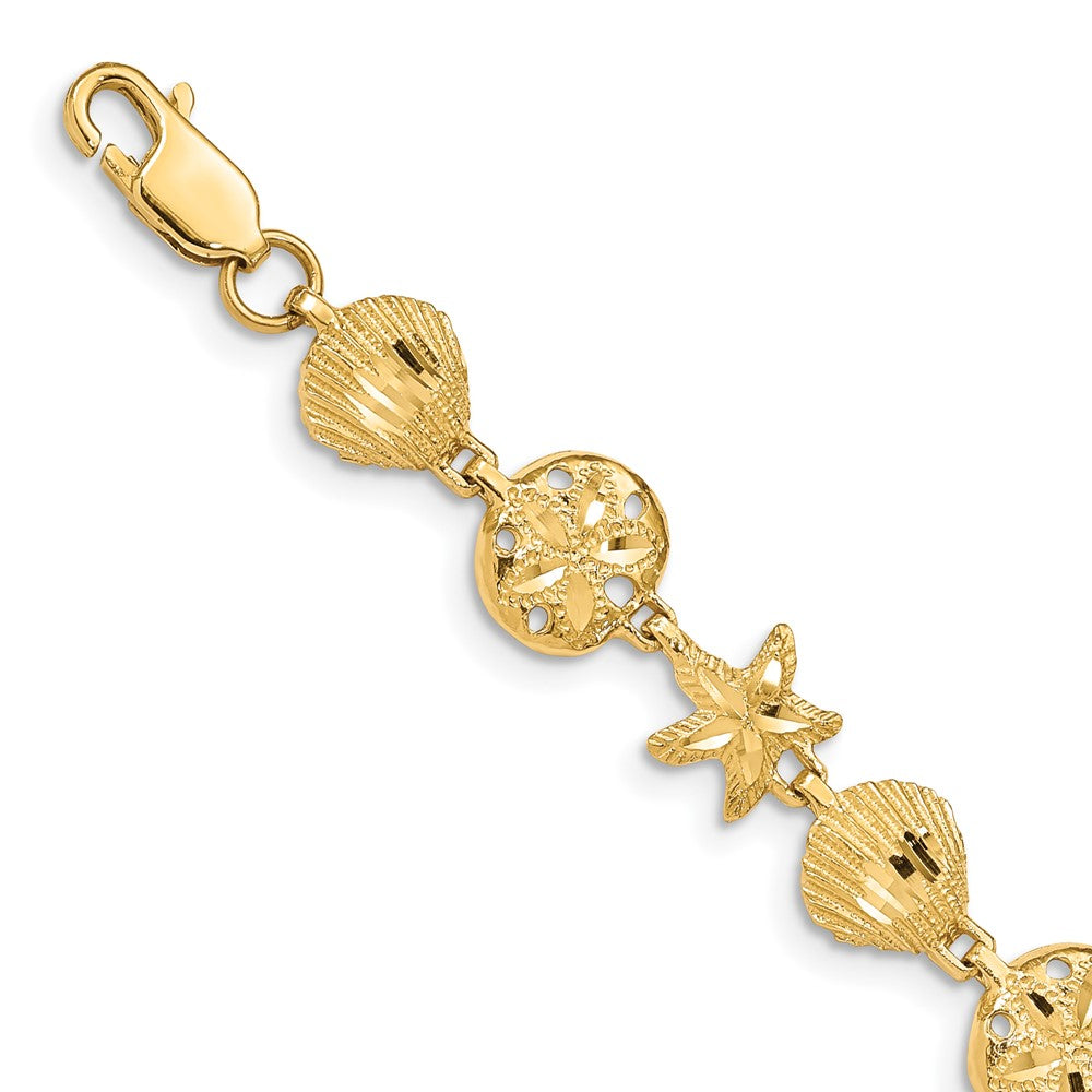 7 Zoll 14K Meer Leben Armband