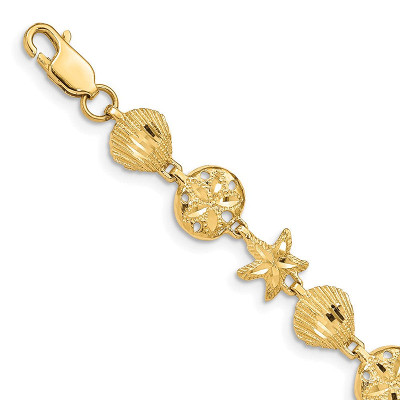 7 Zoll 14K Meer Leben Armband