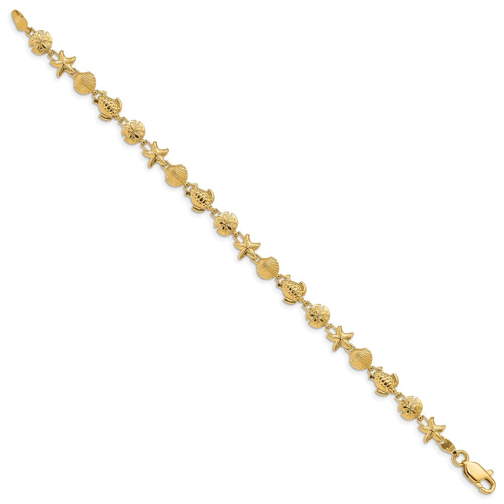 7 Zoll 14K Meer Leben Armband