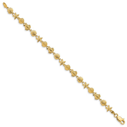 7 Zoll 14K Meer Leben Armband