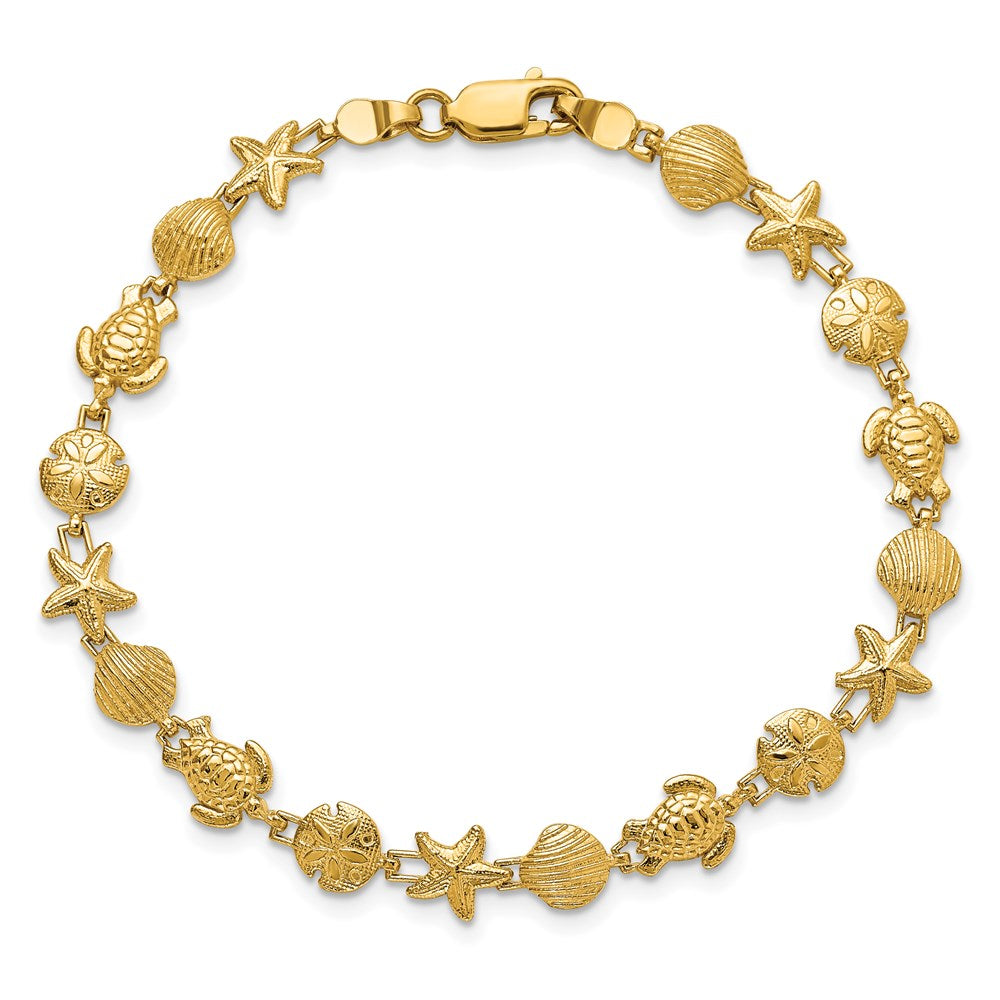 7 Zoll 14K Meer Leben Armband
