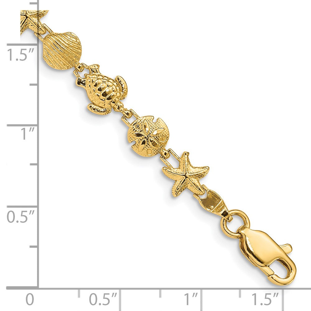 7 Zoll 14K Meer Leben Armband