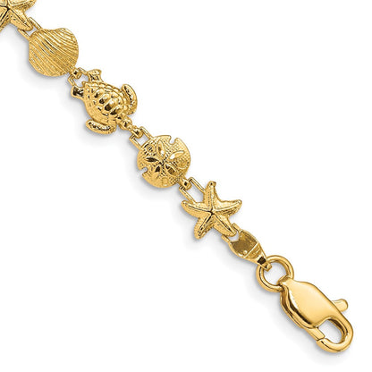 7 Zoll 14K Meer Leben Armband