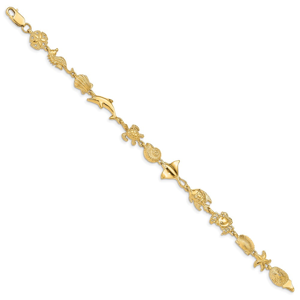 7 Zoll 14K Meer Leben Armband
