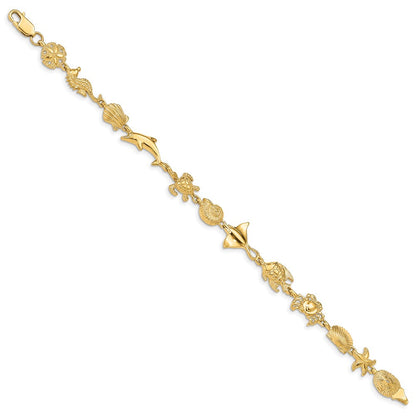 7 Zoll 14K Meer Leben Armband