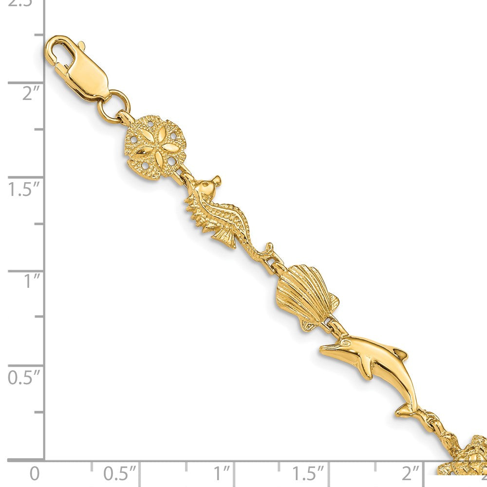 7 Zoll 14K Meer Leben Armband