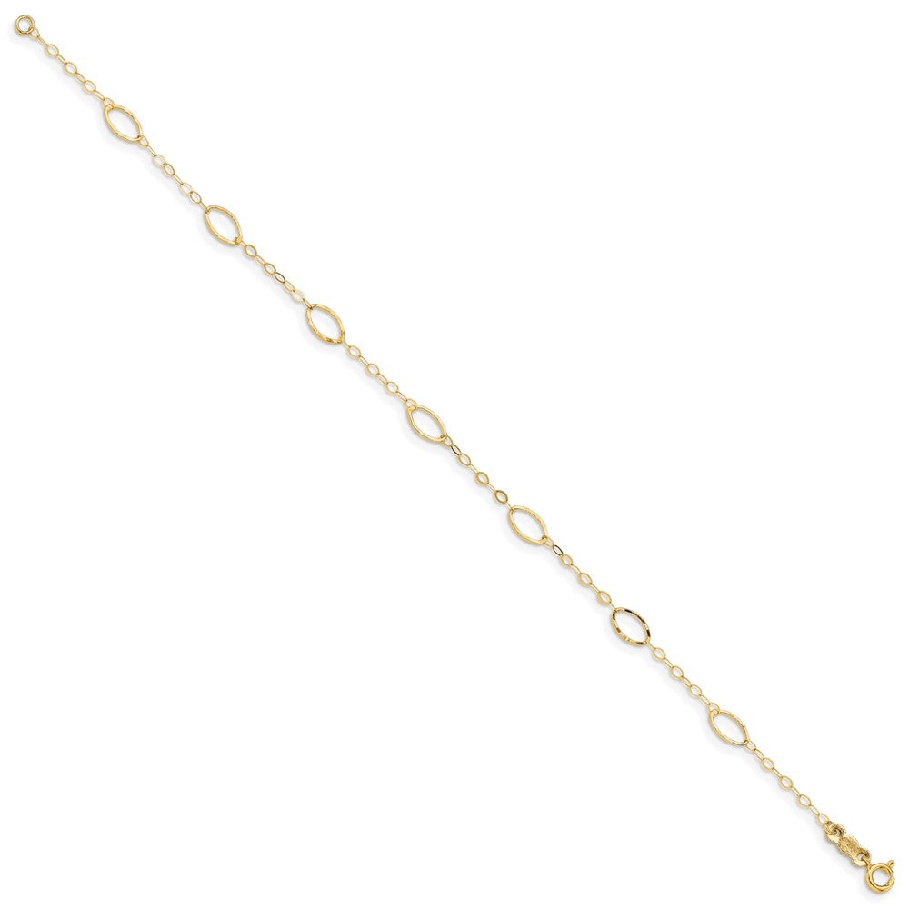 7.25 Zoll 14K Oval Design Armband