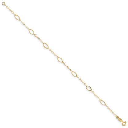 7.25 Zoll 14K Oval Design Armband