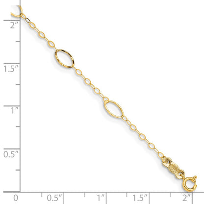 7.25 Zoll 14K Oval Design Armband