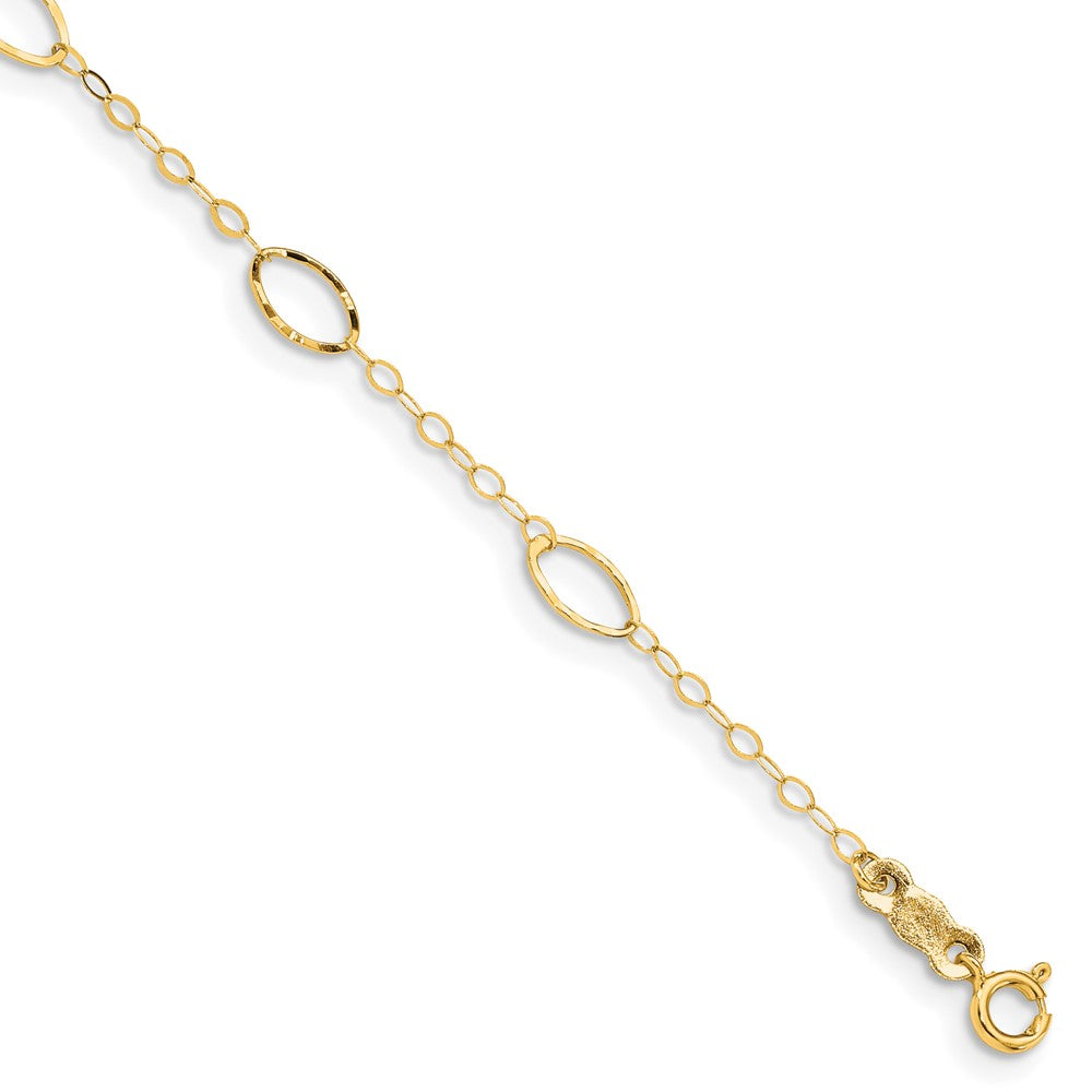 7.25 Zoll 14K Oval Design Armband
