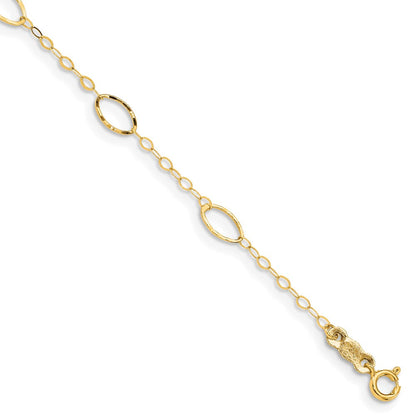 7.25 Zoll 14K Oval Design Armband