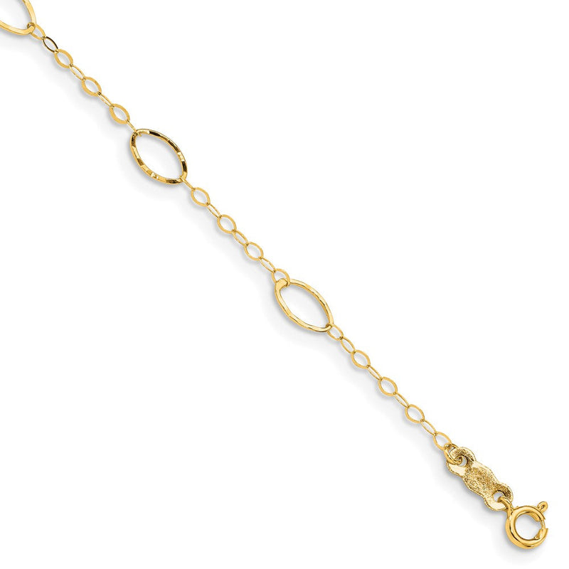 7.25 Zoll 14K Oval Design Armband