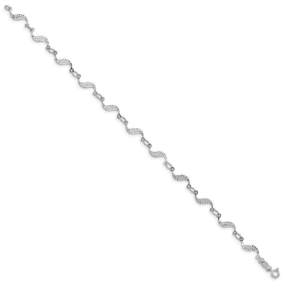 14K Weißgold Diamantiert Armband