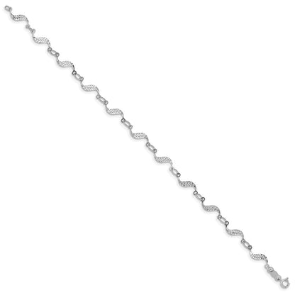 14K Weißgold Diamantiert Armband