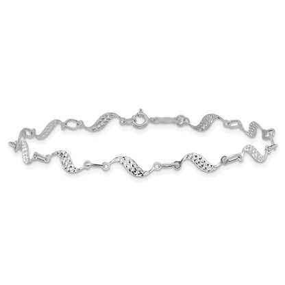 14K Weißgold Diamantiert Armband