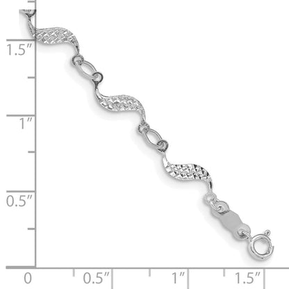 14K Weißgold Diamantiert Armband