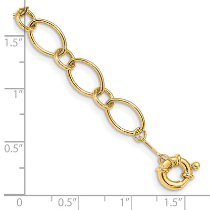 7.25 Zoll 14K Oval & Kreise Design Armband