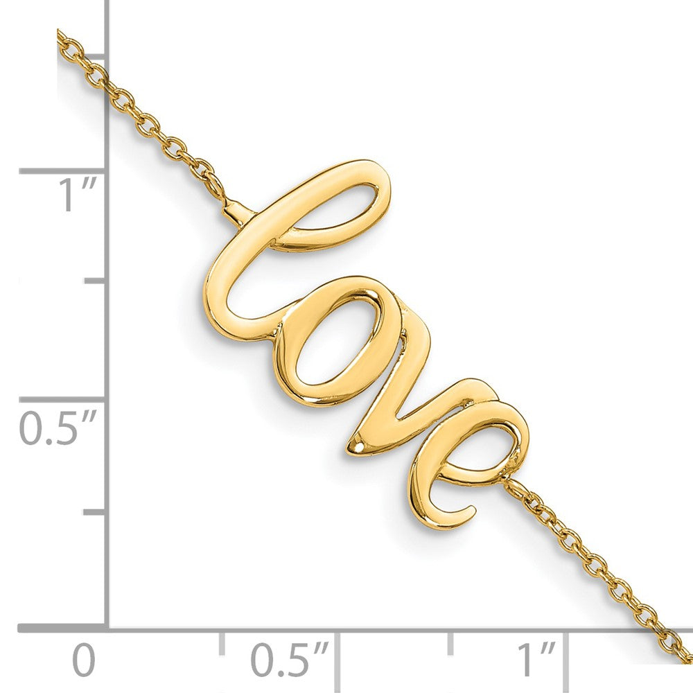 7 Zoll 14K Poliert Liebe Armband