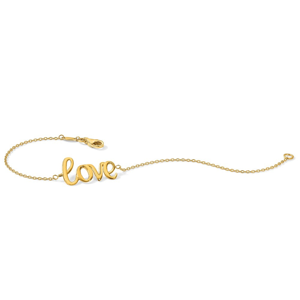 7 Zoll 14K Poliert Liebe Armband