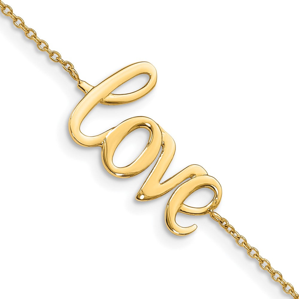 7 Zoll 14K Poliert Liebe Armband