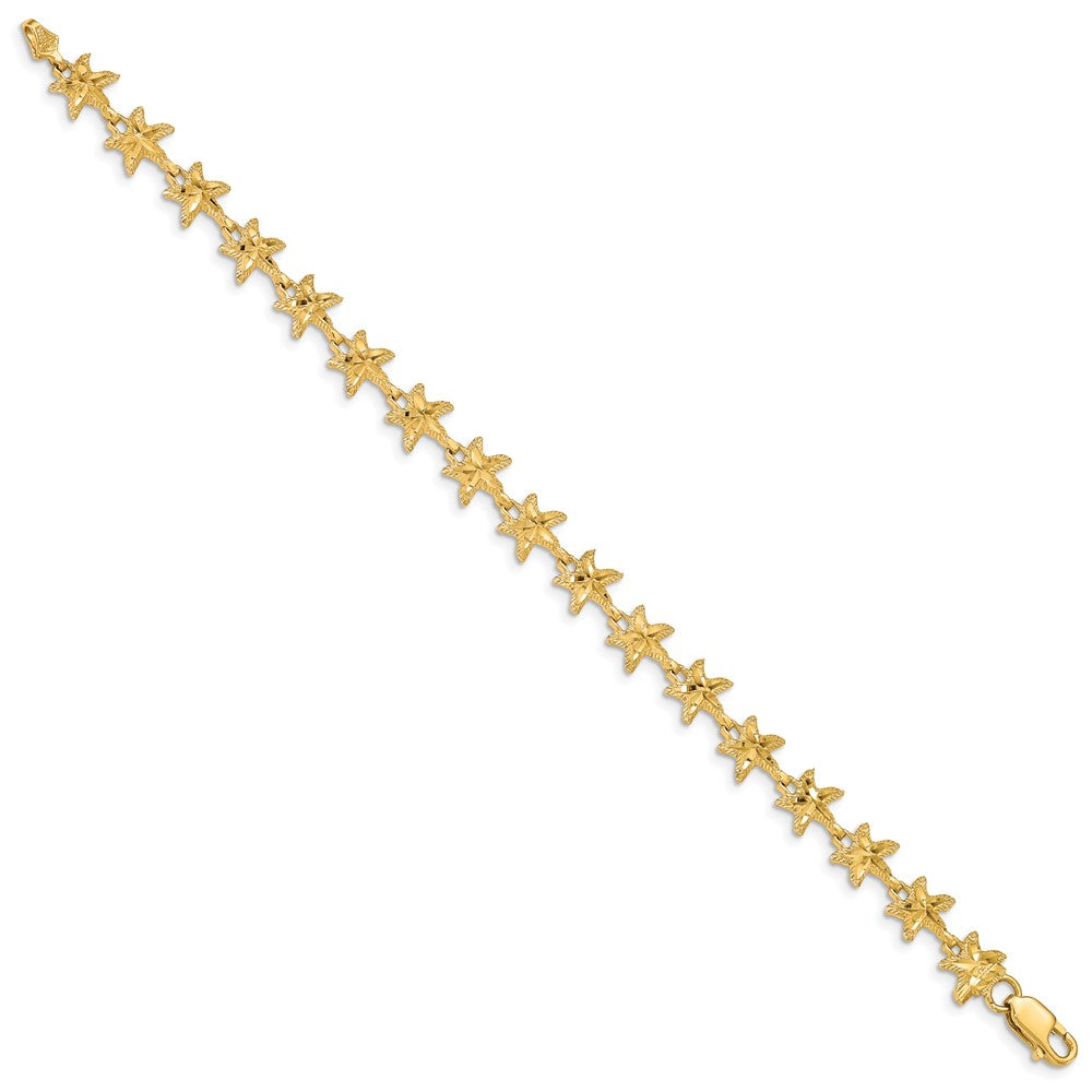 7 Zoll 14K Seestern Armband