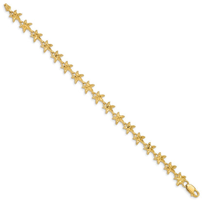 7 Zoll 14K Seestern Armband