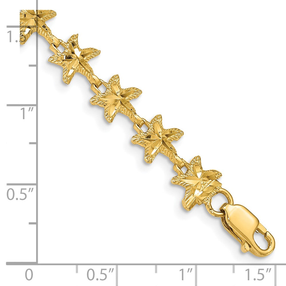 7 Zoll 14K Seestern Armband