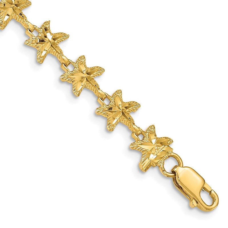 7 Zoll 14K Seestern Armband