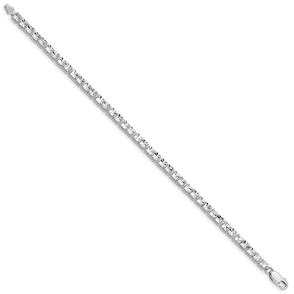 7.25 Zoll 14K Weißgold Diamantiert Armband