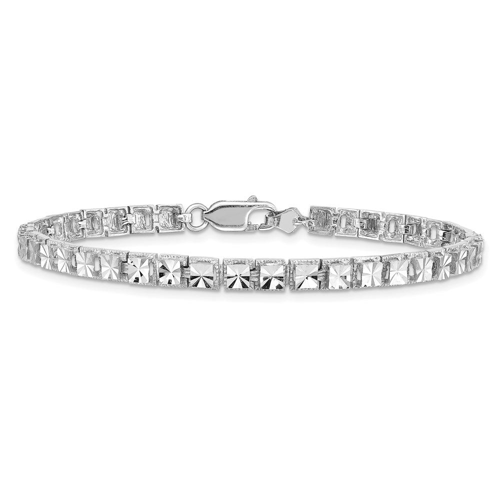 7.25 Zoll 14K Weißgold Diamantiert Armband