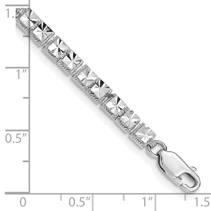 7.25 Zoll 14K Weißgold Diamantiert Armband