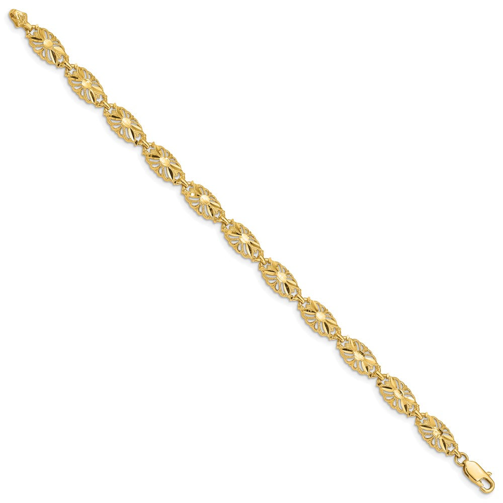 7 Zoll 14K Diamantiert Armband